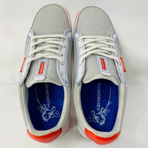 Ashworth Women's Cardiff ADC Golf Shoes Size 6.5 White Gray Orange Sneakers - Picture 6 of 8